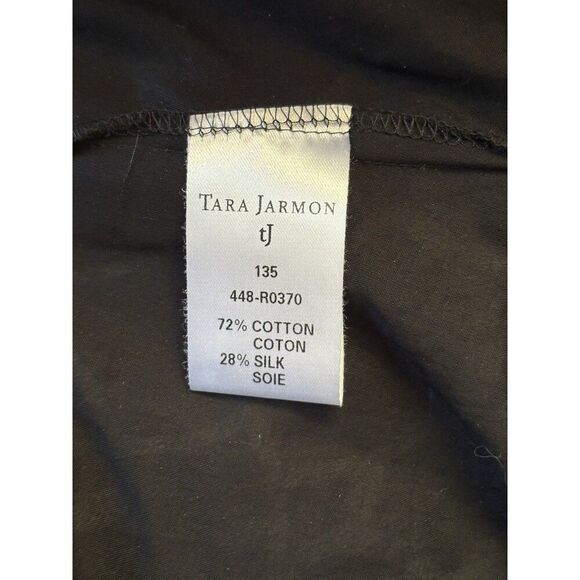 Tara Jarmon Floral Print Mini Dress Women’s Size US 8 EU 40 Cotton Blend Black - Picture 10 of 12